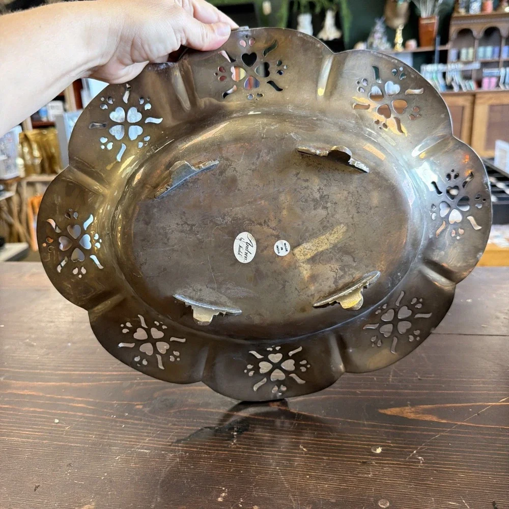 Brass Handle Fruit Bowl Andrea By Sadek